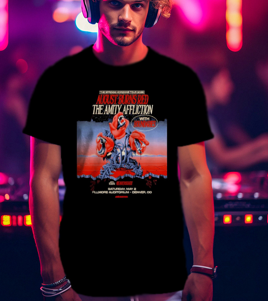 The Springs Horizon Tour 2026 August Burns Red The Amity Affliction Fit For A King Boulder Theater Denver CO May 2nd T-Shirt