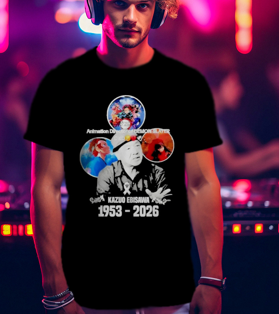 Kazuo Ebisawa 1953 2026 Animation Director Of Manga Slayer Died T-Shirt