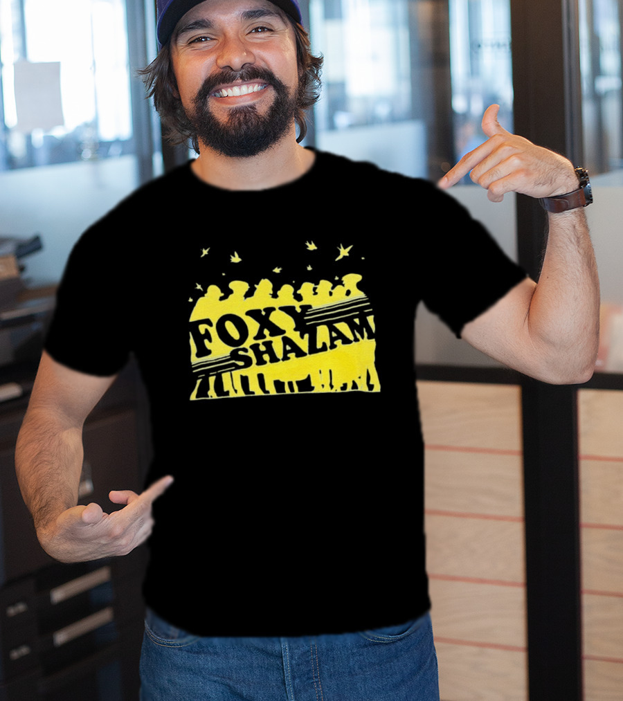 Foxy Shazam Yellow Silhouettes And Birds T-Shirt