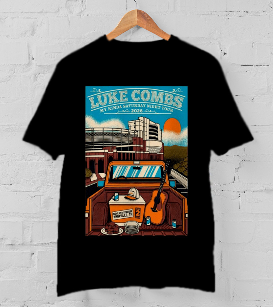 Luke Combs My Kinda Saturday Night Tour 2026 Neyland Stadium Knoxville TN May 02 T-Shirt