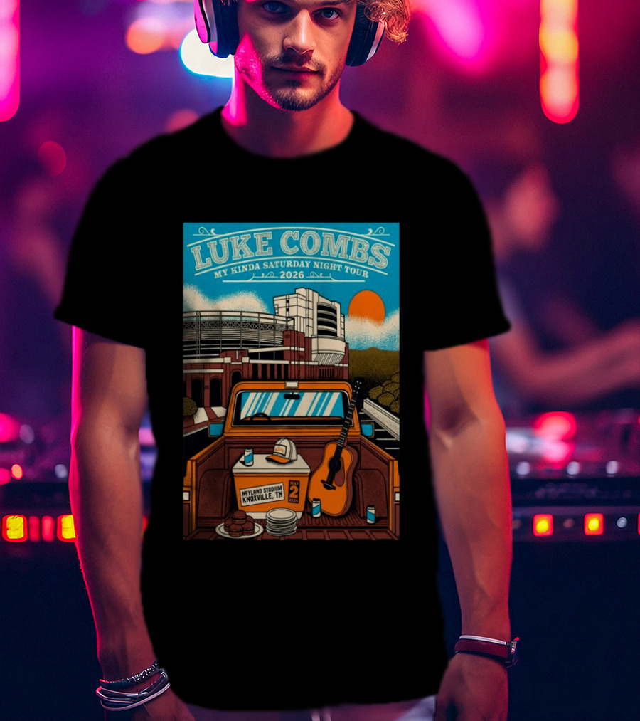 Luke Combs My Kinda Saturday Night Tour 2026 Neyland Stadium Knoxville TN May 02 T-Shirt