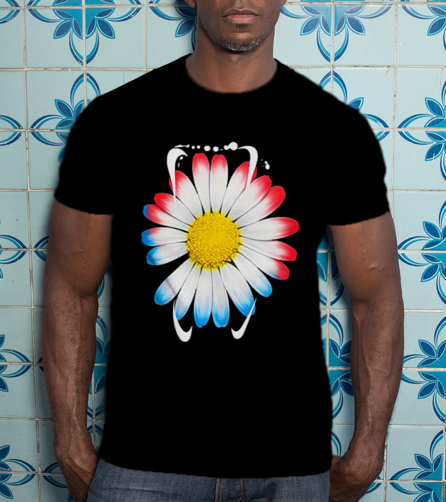 G Dragon Daisy Red Blue Petals T-Shirt