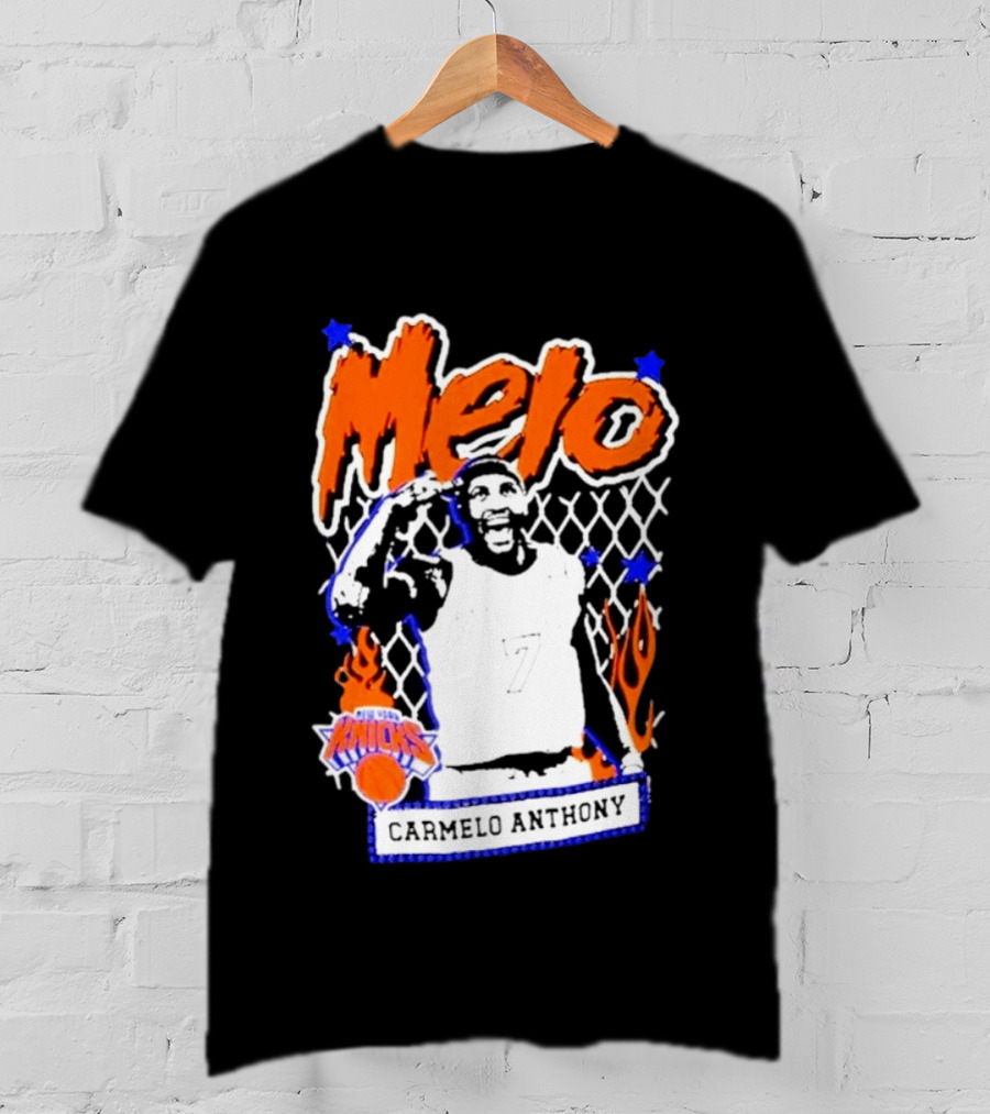 Melo Carmelo Anthony New York Knicks NBA Street Player Mitchell Ness T-Shirt