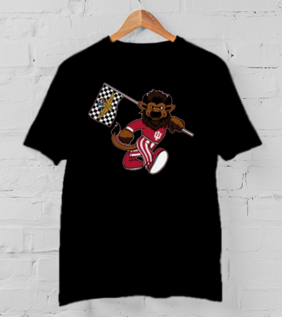 Indiana Hoosiers IMS Bison Checkered Flag Racing T-Shirt