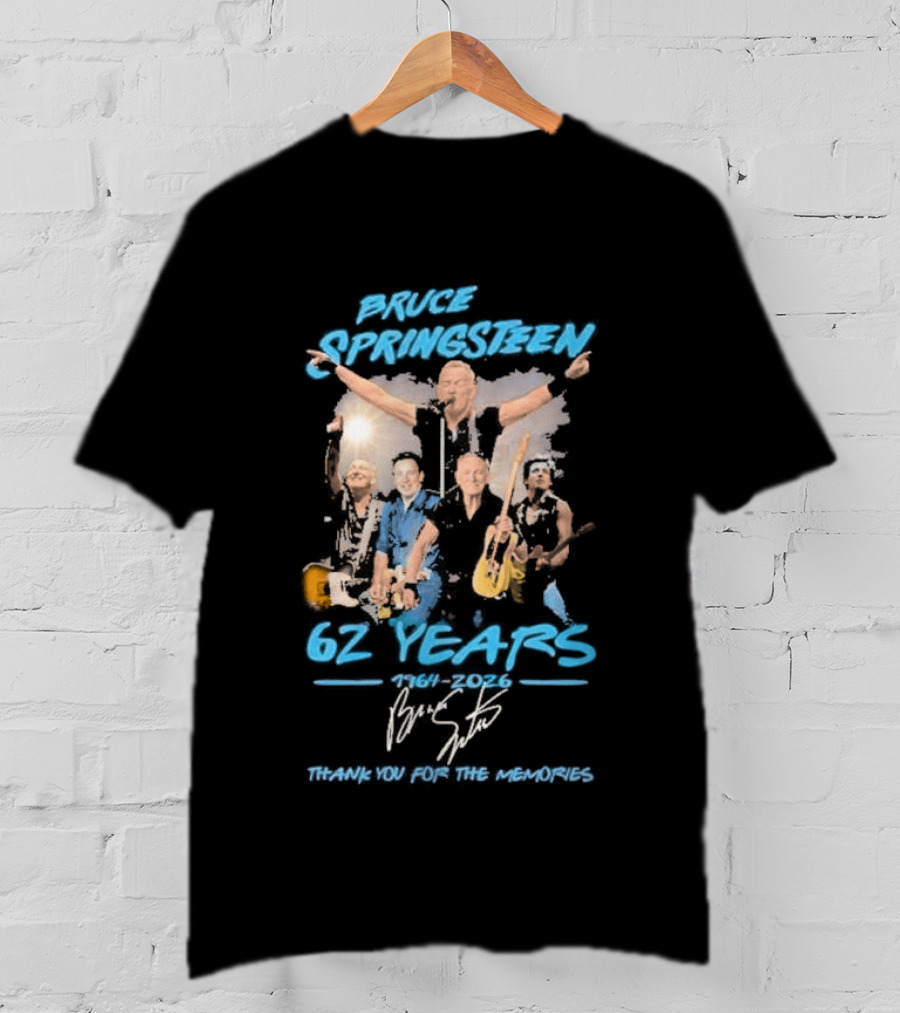 Bruce Springsteen Original 62 Years 1964 2026 Thank You For The Memories T-Shirt