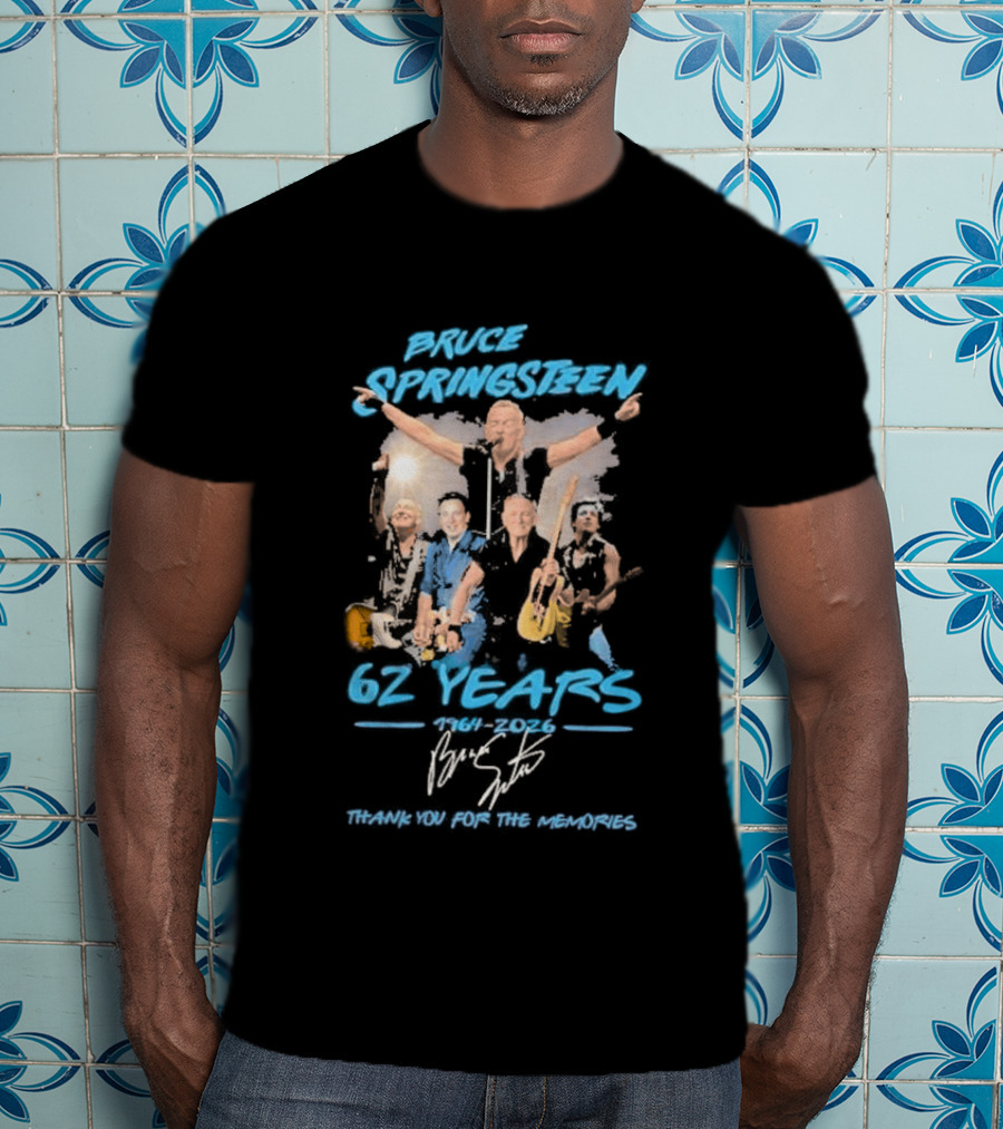 Bruce Springsteen Original 62 Years 1964 2026 Thank You For The Memories T-Shirt
