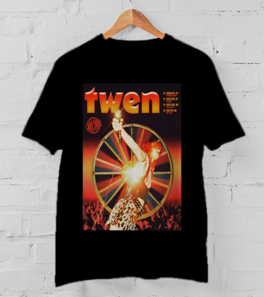 Twen Summer Heat Tour July 2026 Brooklyn Kingston Portland Boston T-Shirt