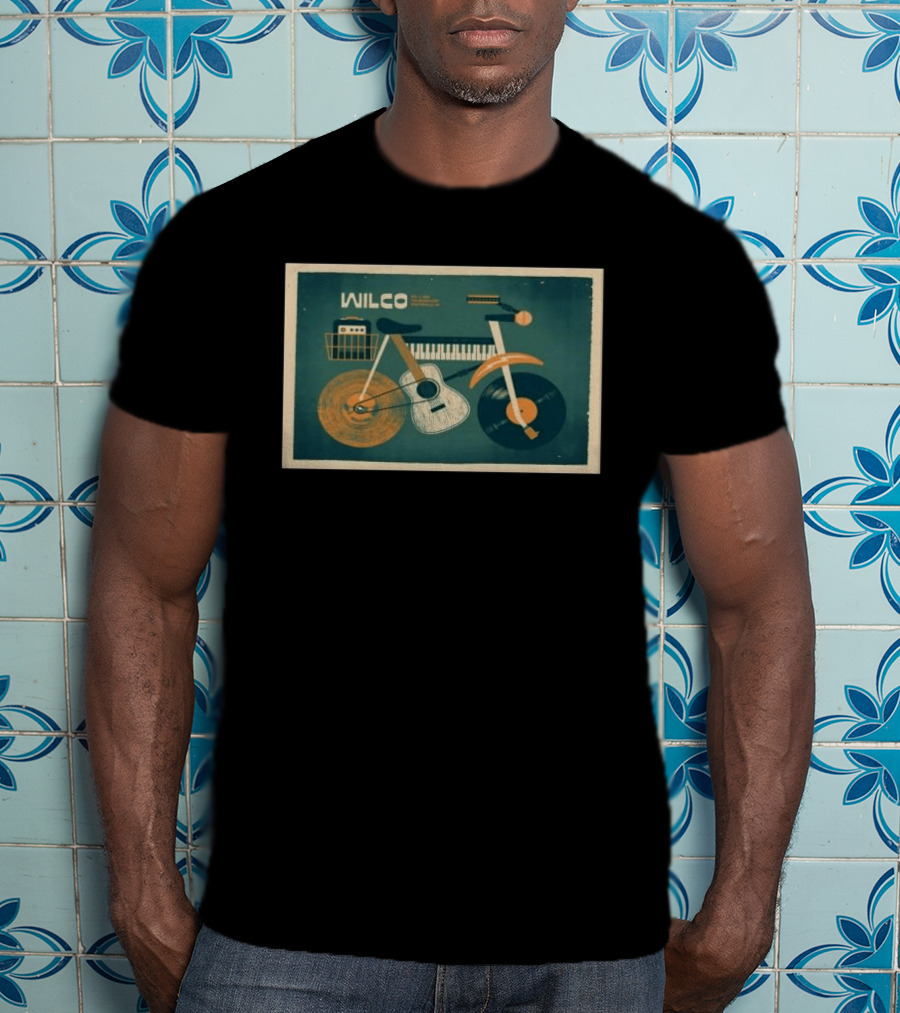 Wilco May 2 2026 The Momentary Bentonville AR Bicycle Guitar Piano Record T-Shirt