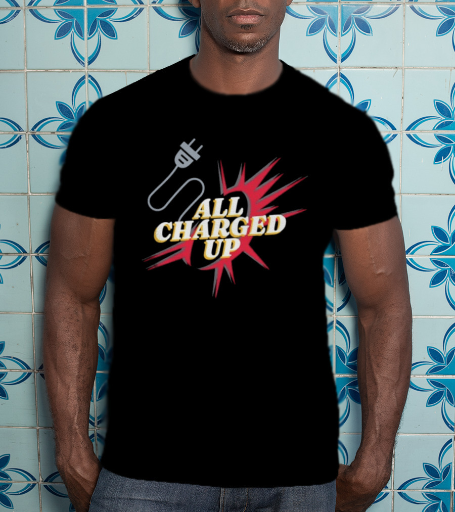 Ottawa All Charged Up Electric Energy Burst Plug T-Shirt