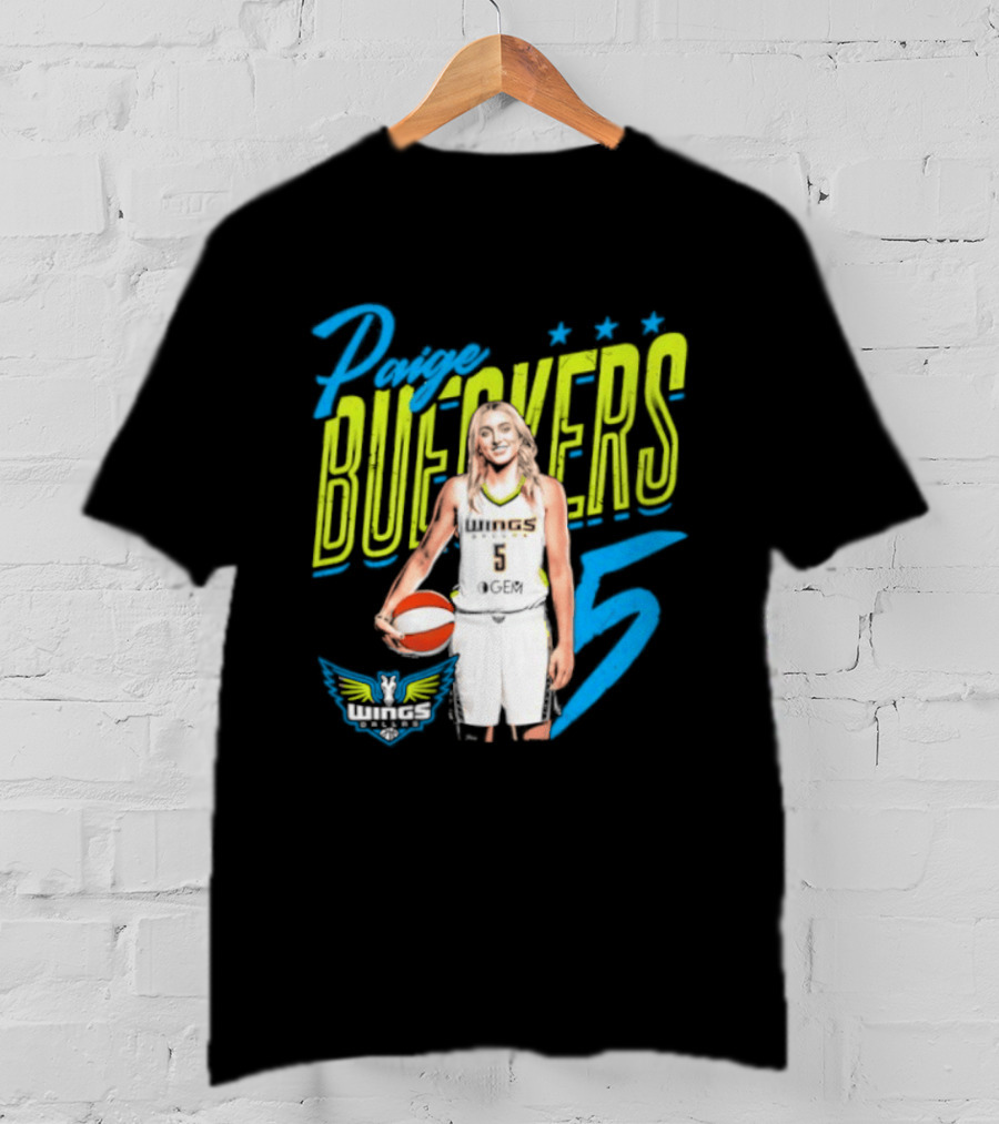 Paige Bueckers Dallas Wings Player Pose Number 5 T-Shirt