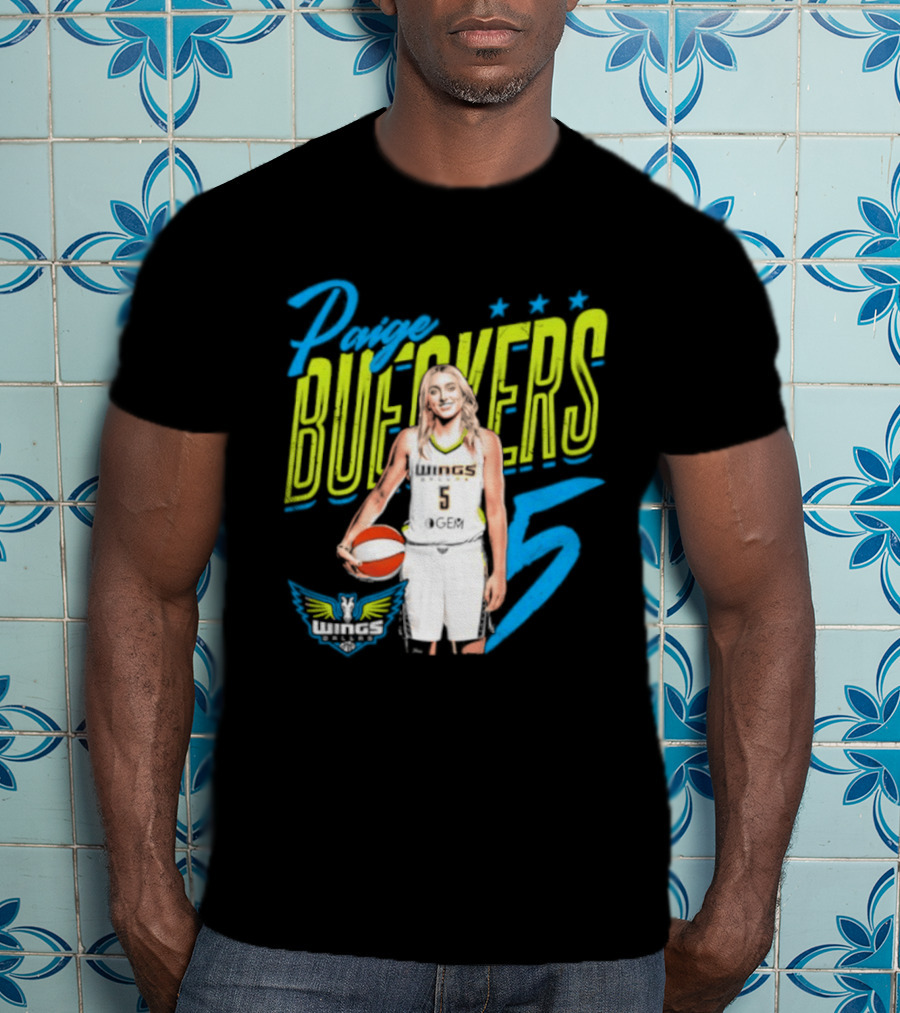 Paige Bueckers Dallas Wings Player Pose Number 5 T-Shirt