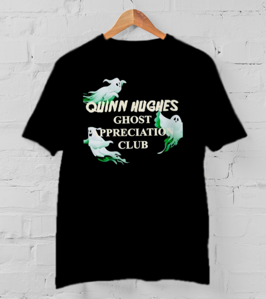 Quinn Hughes Ghost Appreciation Club Whimsical Spirit T-Shirt