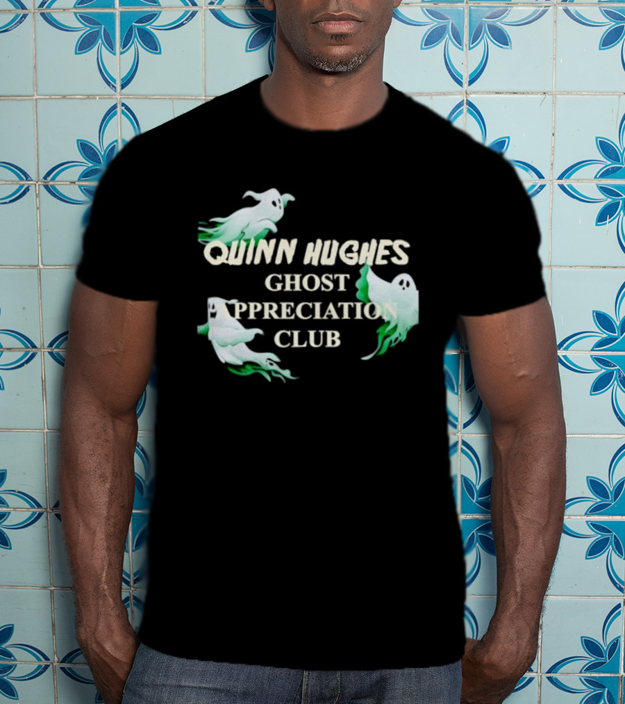 Quinn Hughes Ghost Appreciation Club Whimsical Spirit T-Shirt