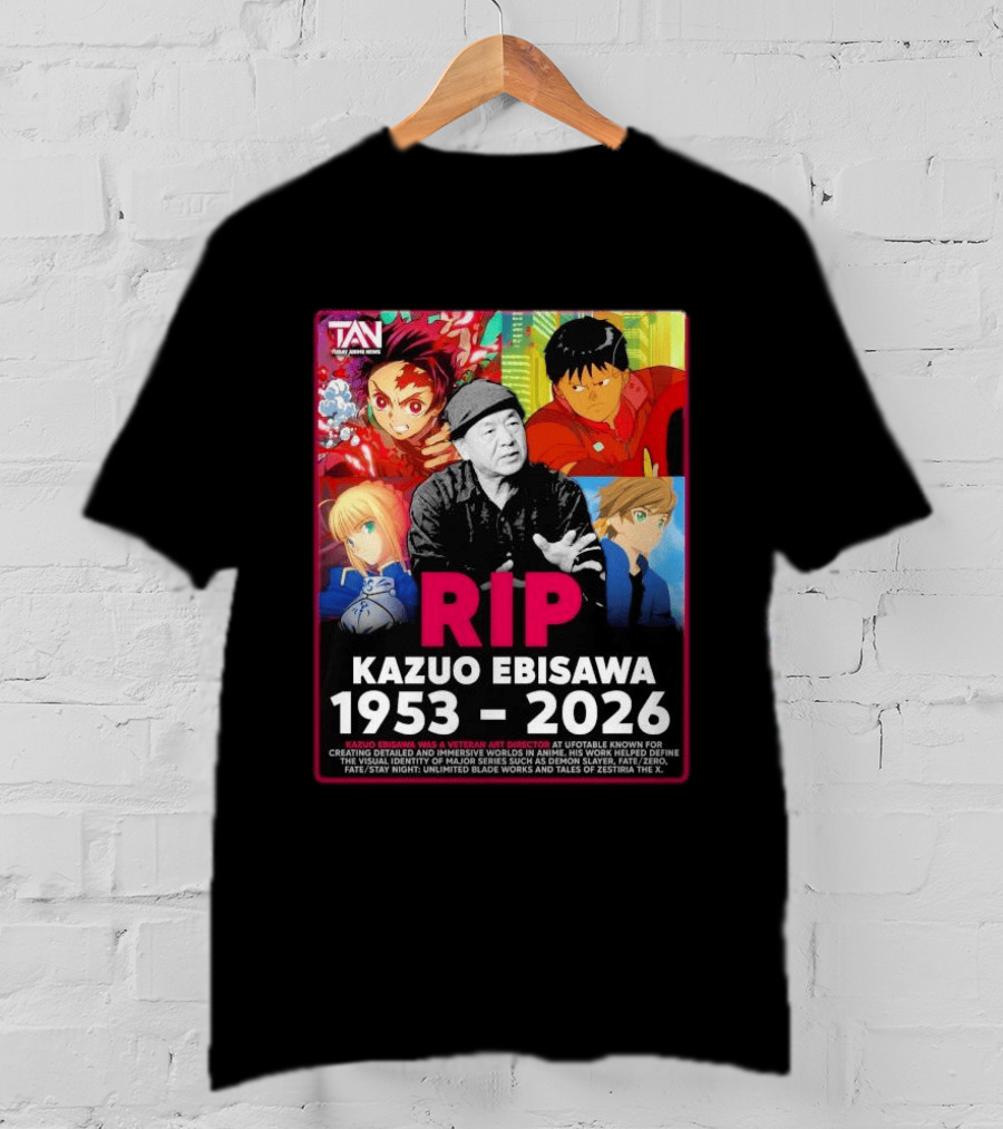 RIP Kazuo Ebisawa 1953 2026 Anime Veteran Art Director Demon Slayer Fata/Zero T-Shirt