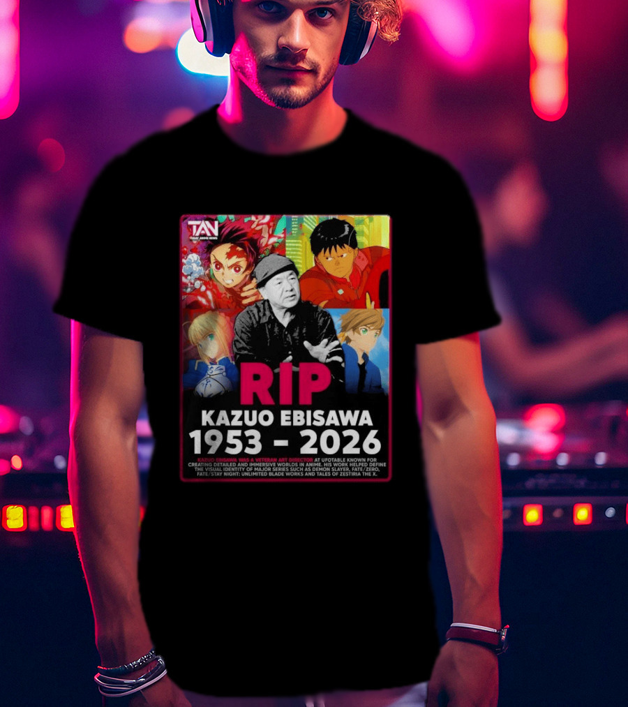 RIP Kazuo Ebisawa 1953 2026 Anime Veteran Art Director Demon Slayer Fata/Zero T-Shirt