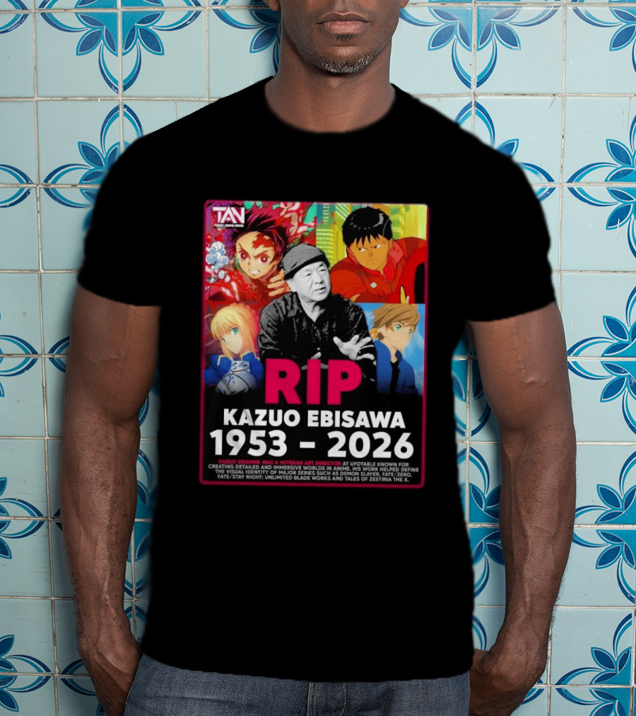 RIP Kazuo Ebisawa 1953 2026 Anime Veteran Art Director Demon Slayer Fata/Zero T-Shirt