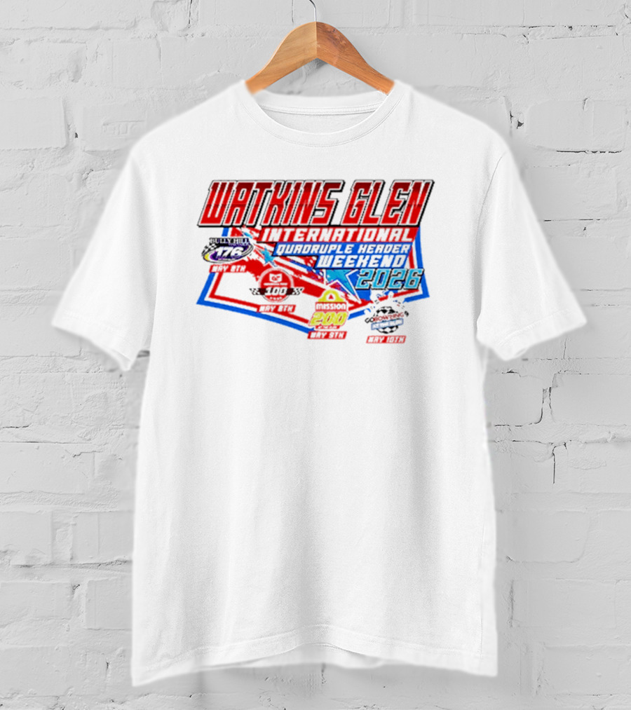 Watkins Glen International 2026 Quadruple Header Weekend Events T-Shirt