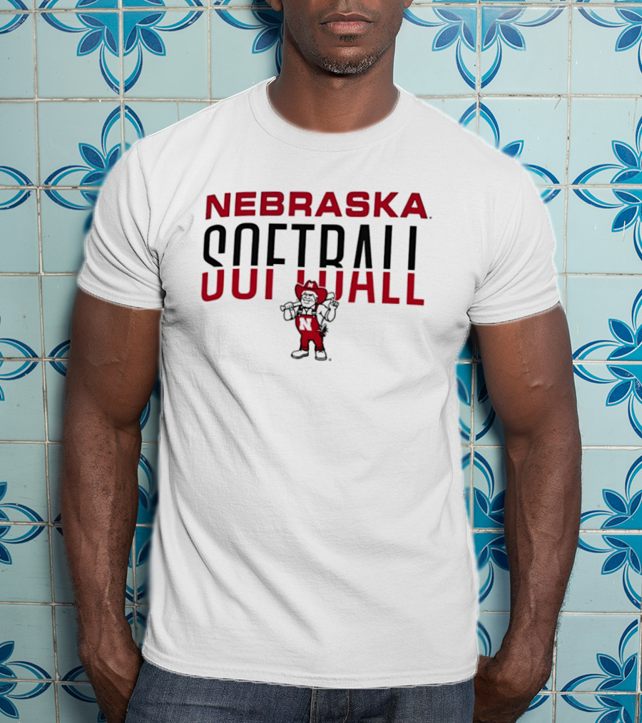 Nebraska Huskers Softball Big Red Mascot Iconic Team Spirit T-Shirt