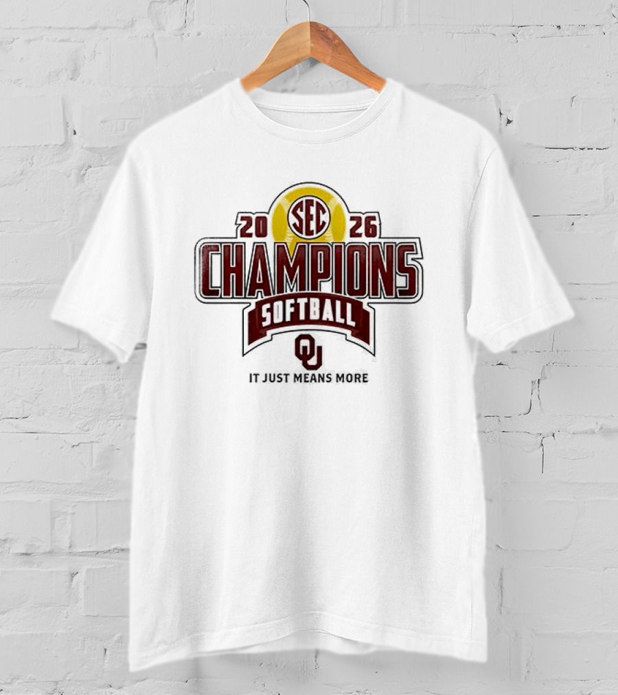Oklahoma Softball 2026 SEC Champions Back To Back T-Shirt