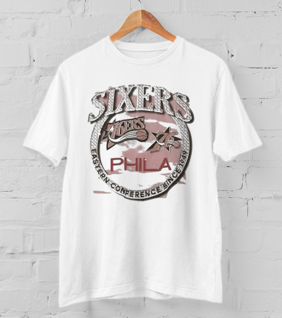 Philadelphia 76ers Hardwood Classics Sixers Crown Jewels Retro NBA 76ers Phila T-Shirt