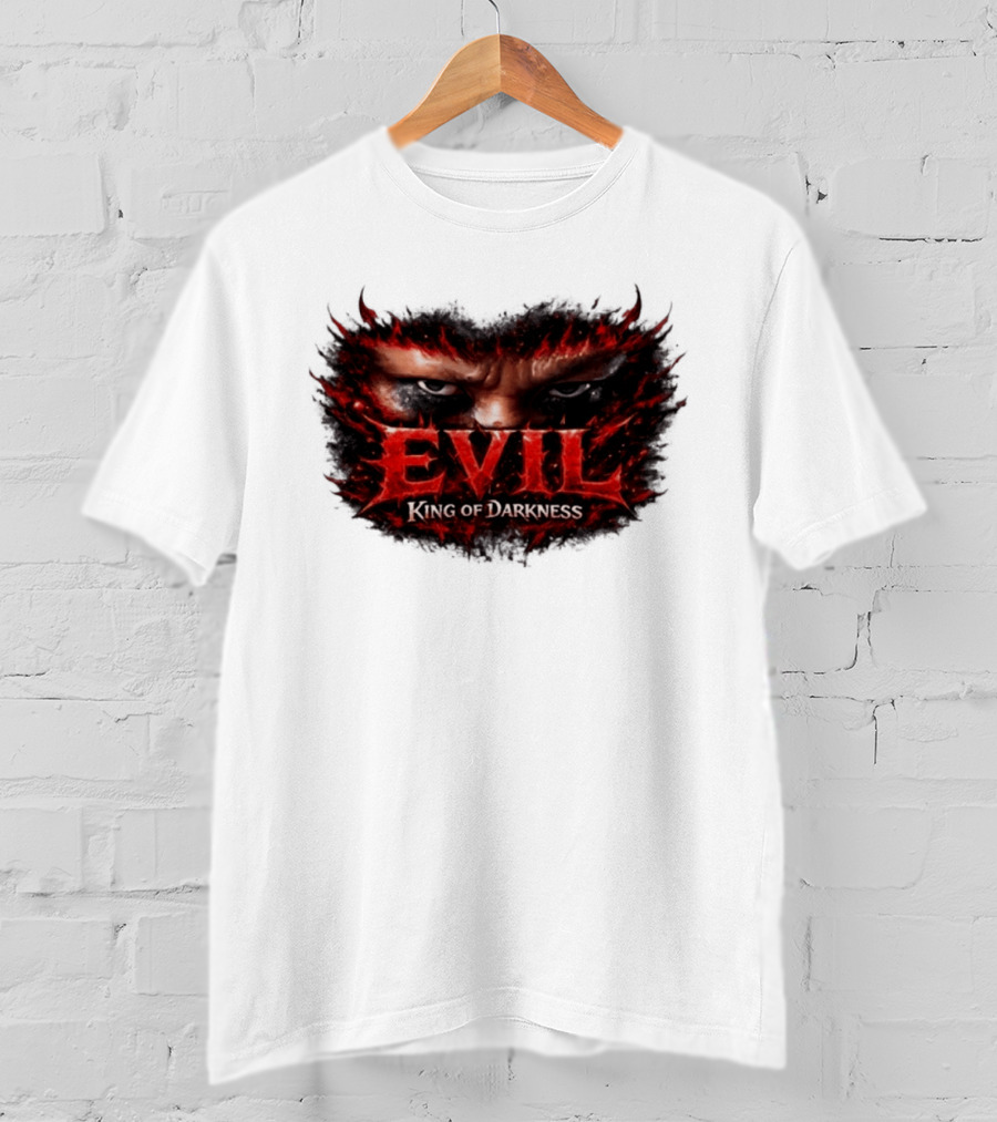 EVIL King Of Darkness Fiery Eyes In Flames T-Shirt