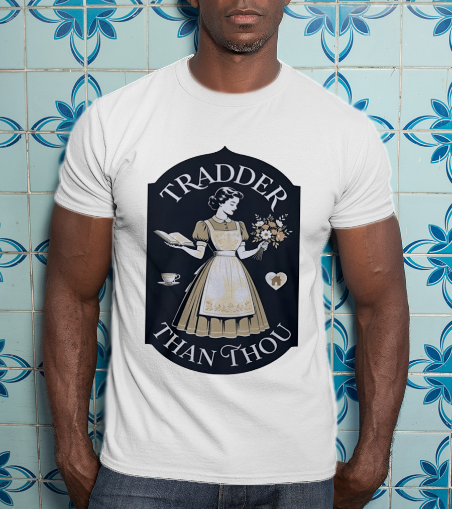 Tradder Than Thou Woman Holding Book And Flower T-Shirt
