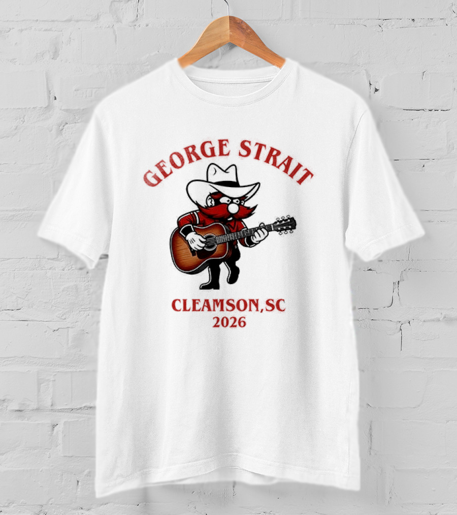 George Strait Clemson 2023 Cowboy Guitar Player T-Shirt