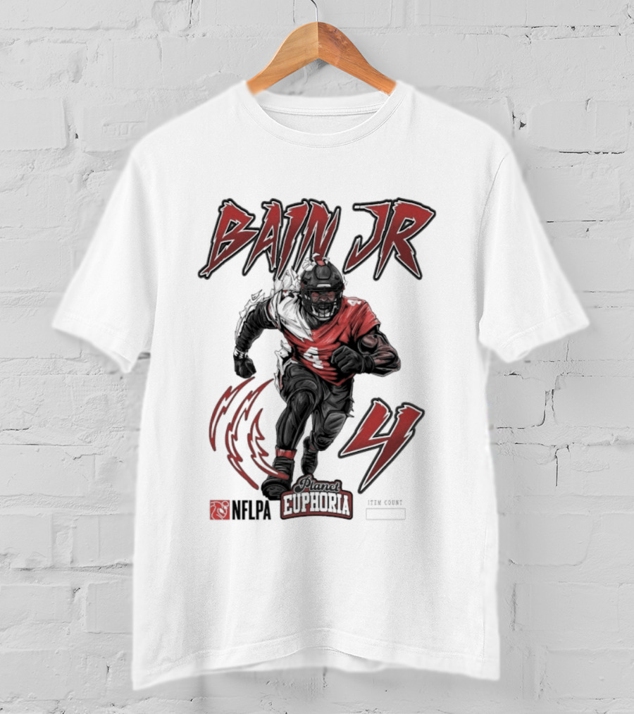 Bain Jr. Planet Euphoria NFL 4 Lightning Football T-Shirt