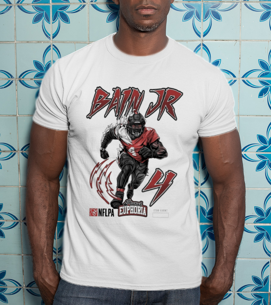 Bain Jr. Planet Euphoria NFL 4 Lightning Football T-Shirt