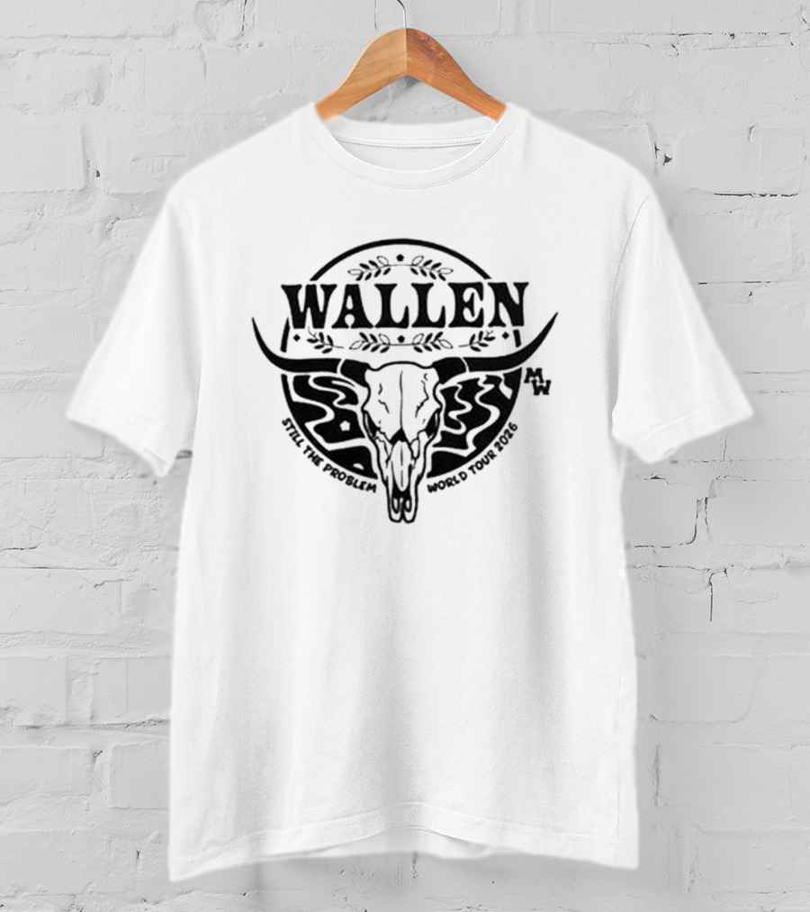 Las Vegas Raiders Morgan Wallen 2026 Tour Wallen Bull Skull Rustic T-Shirt