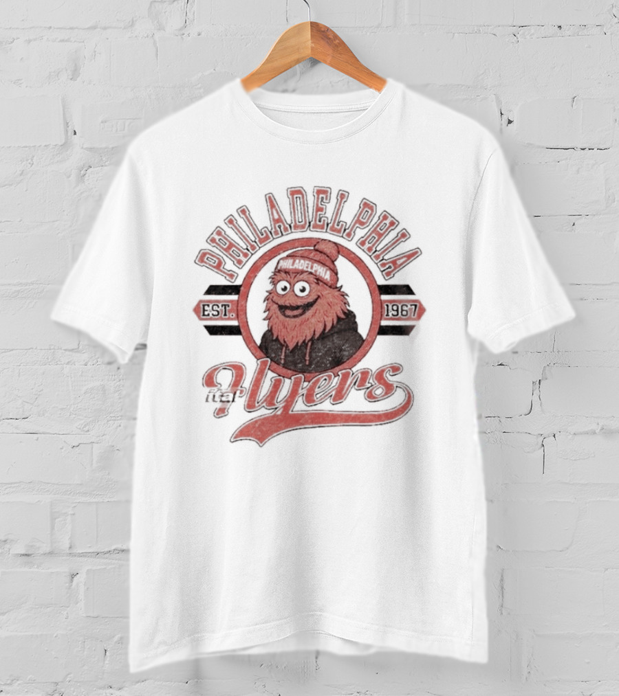 Gritty Philadelphia Flyers Hockey Est 1967 NHL T-Shirt