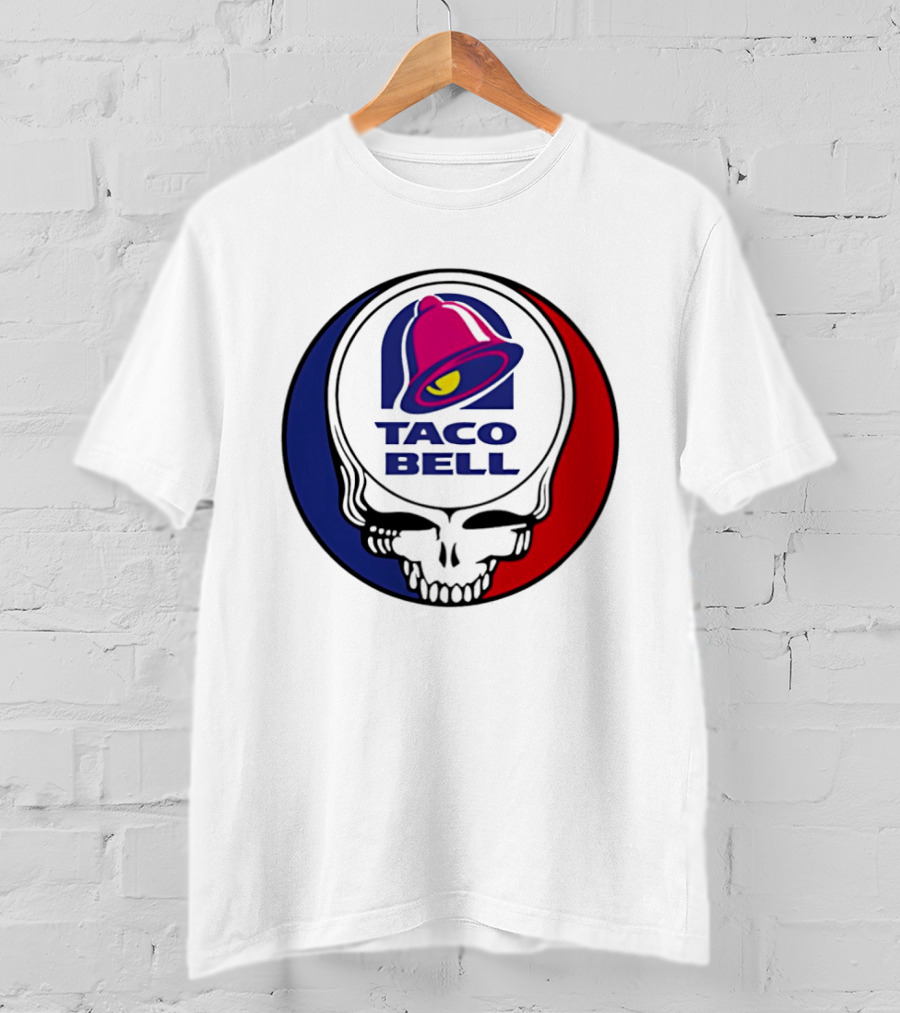 Taco Bell Grateful Dead Skull Logo Red Blue Collaboration T-Shirt