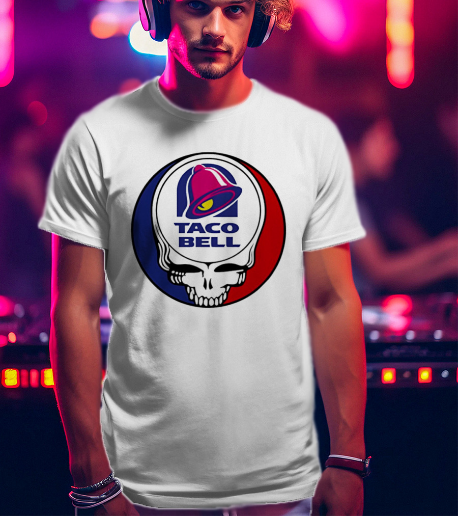 Taco Bell Grateful Dead Skull Logo Red Blue Collaboration T-Shirt