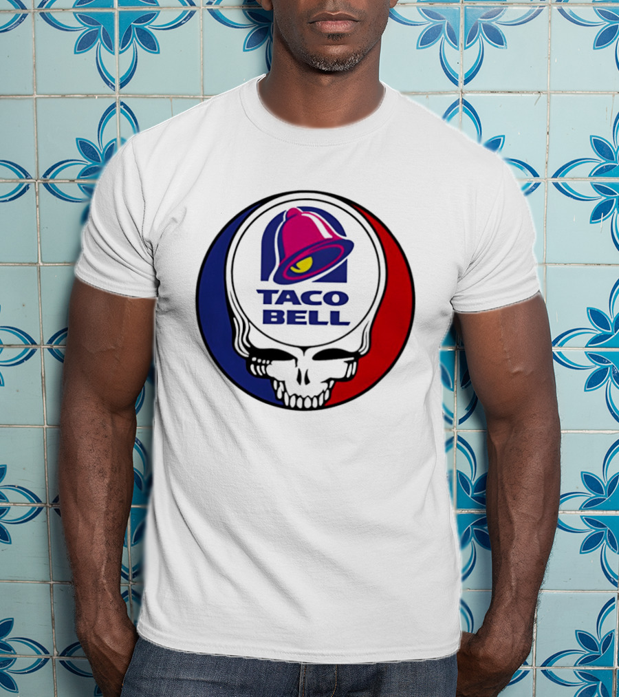 Taco Bell Grateful Dead Skull Logo Red Blue Collaboration T-Shirt