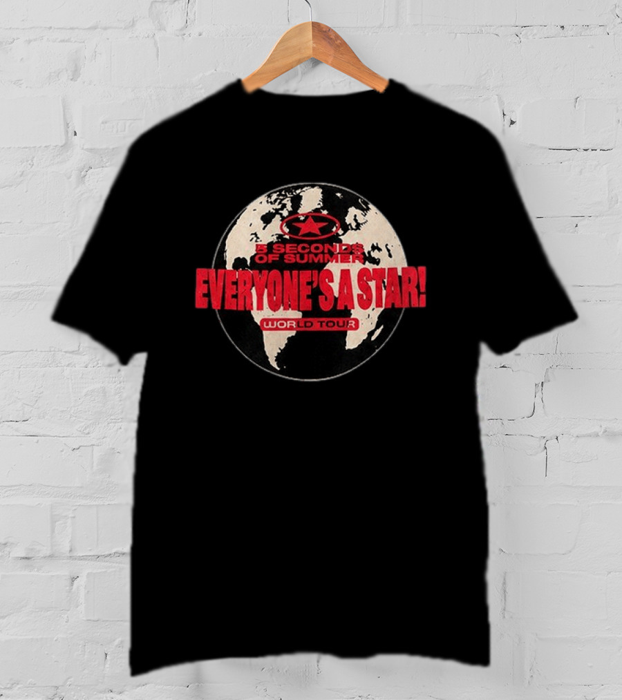 5 Seconds Of Summer Everyone's A Star World Tour 2026 T-Shirt