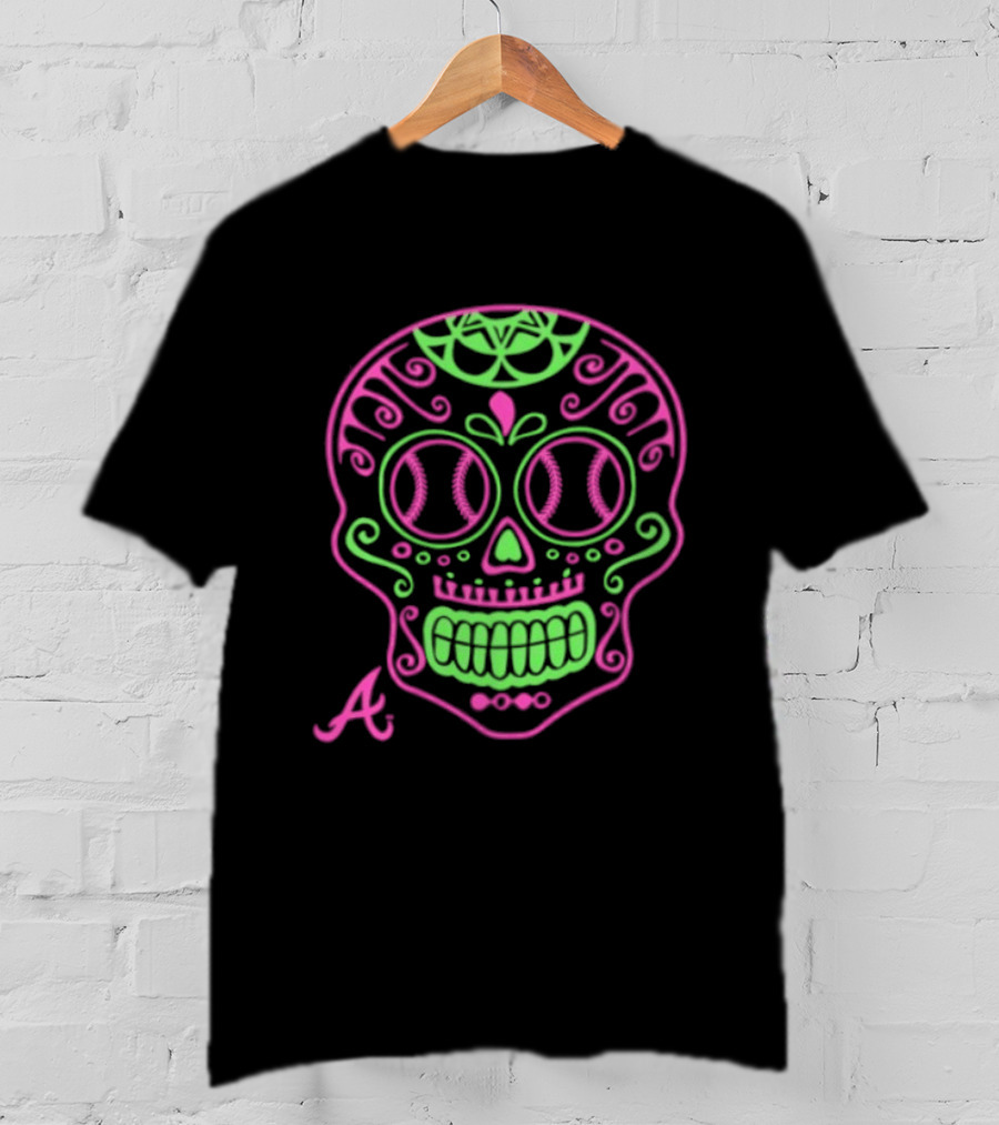 Atlanta Braves Sugar Skull Baseball 2026 T-Shirt