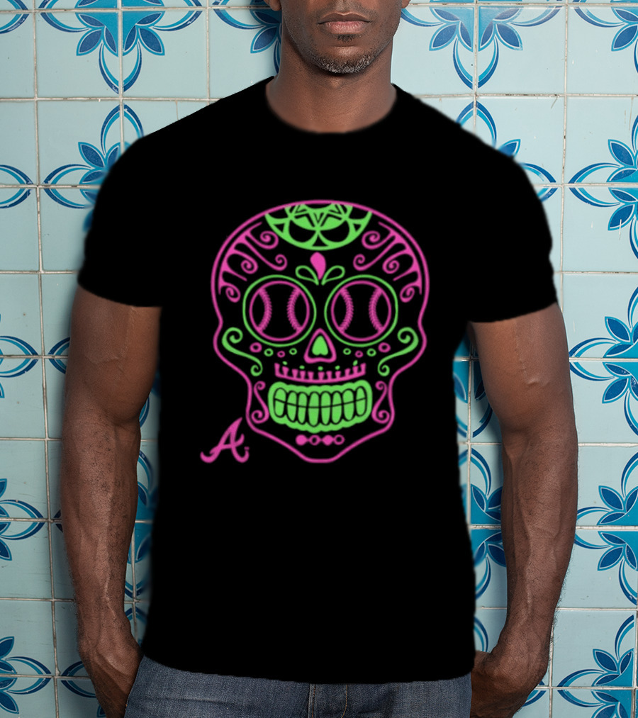 Atlanta Braves Sugar Skull Baseball 2026 T-Shirt