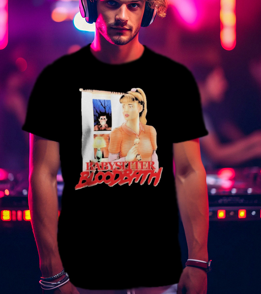 Babysitter Bloodbath Puppet Combo Novel Cover Creepy T-Shirt