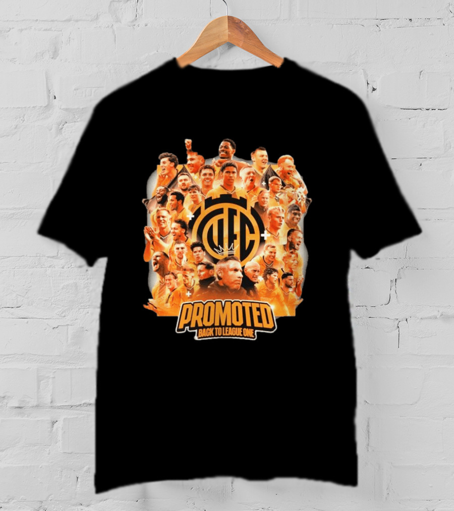 Cambridge United FC Promoted Back To League One 2026 Team Celebration Montage T-Shirt