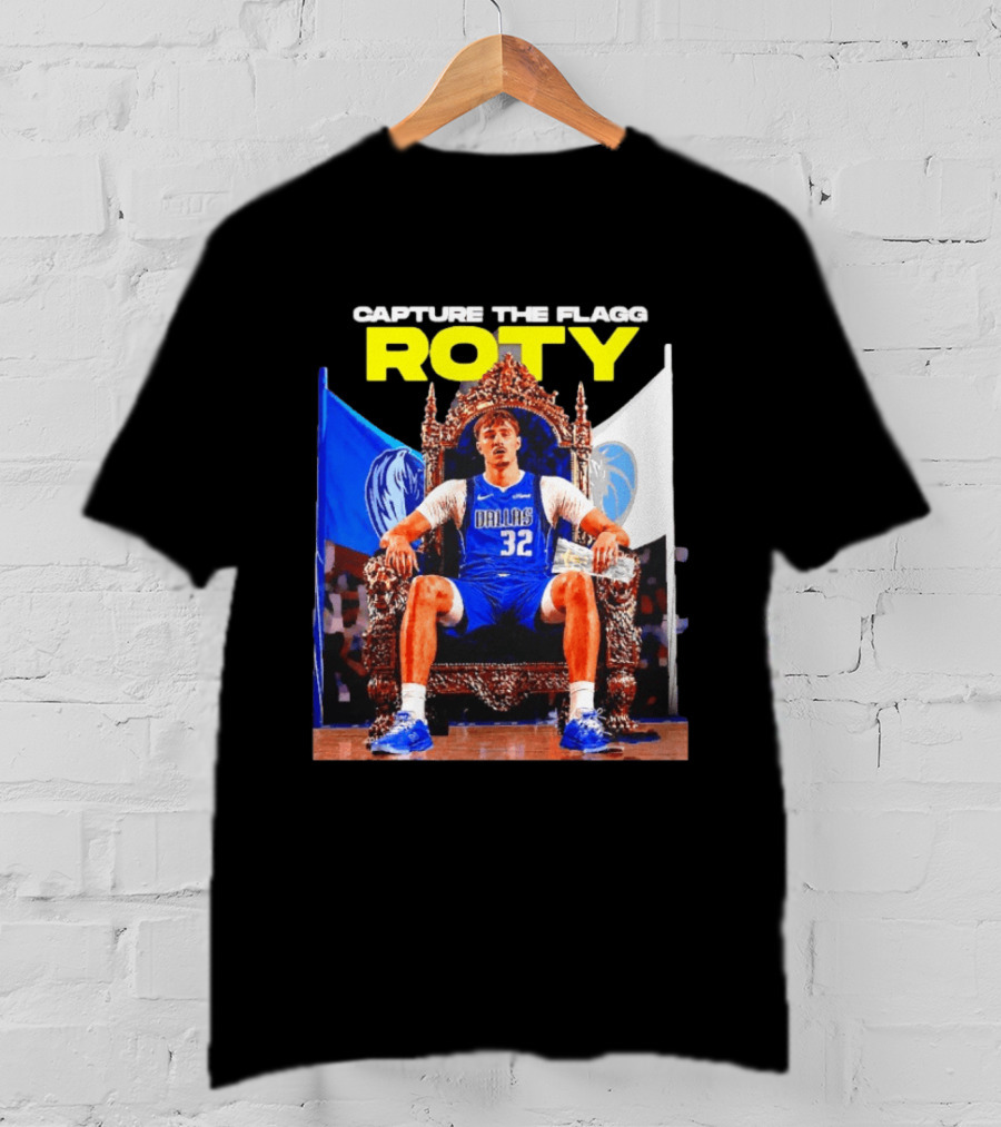 Capture The Cooper Flagg ROTY Dallas Mavericks Basketball Throne T-Shirt