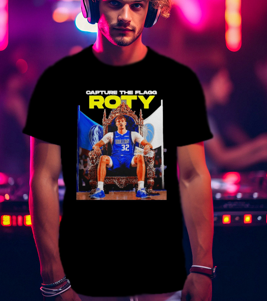 Capture The Cooper Flagg ROTY Dallas Mavericks Basketball Throne T-Shirt