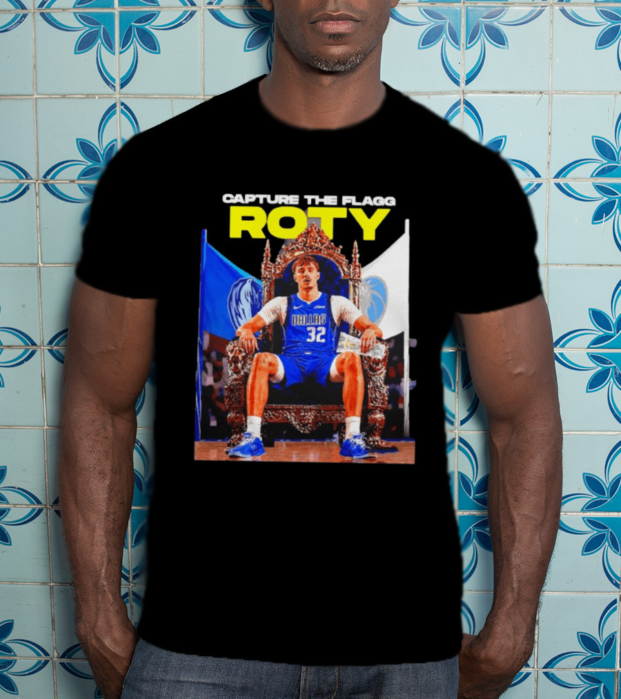 Capture The Cooper Flagg ROTY Dallas Mavericks Basketball Throne T-Shirt