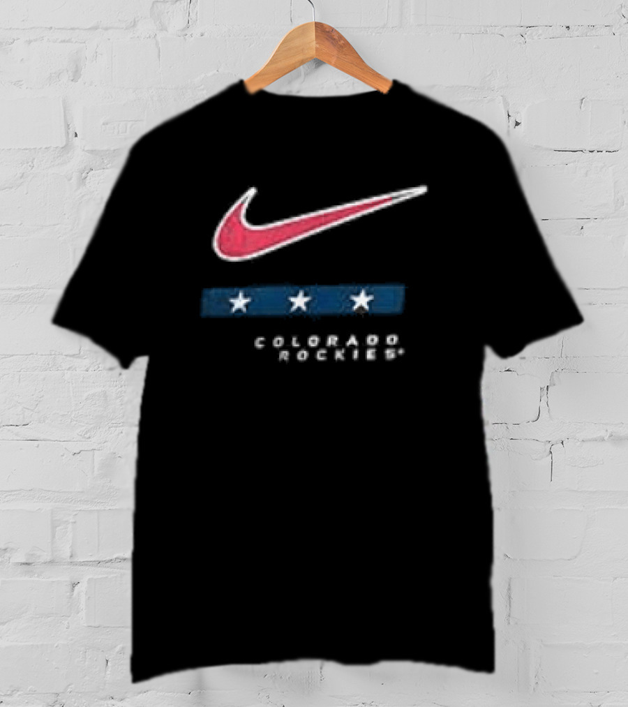 Nike Colorado Rockies Americana Anthracite Stars T-Shirt