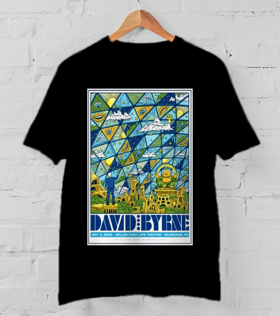 David Byrne May 3 2026 Miller High Life Theatre Milwaukee WI By Derek M T-Shirt