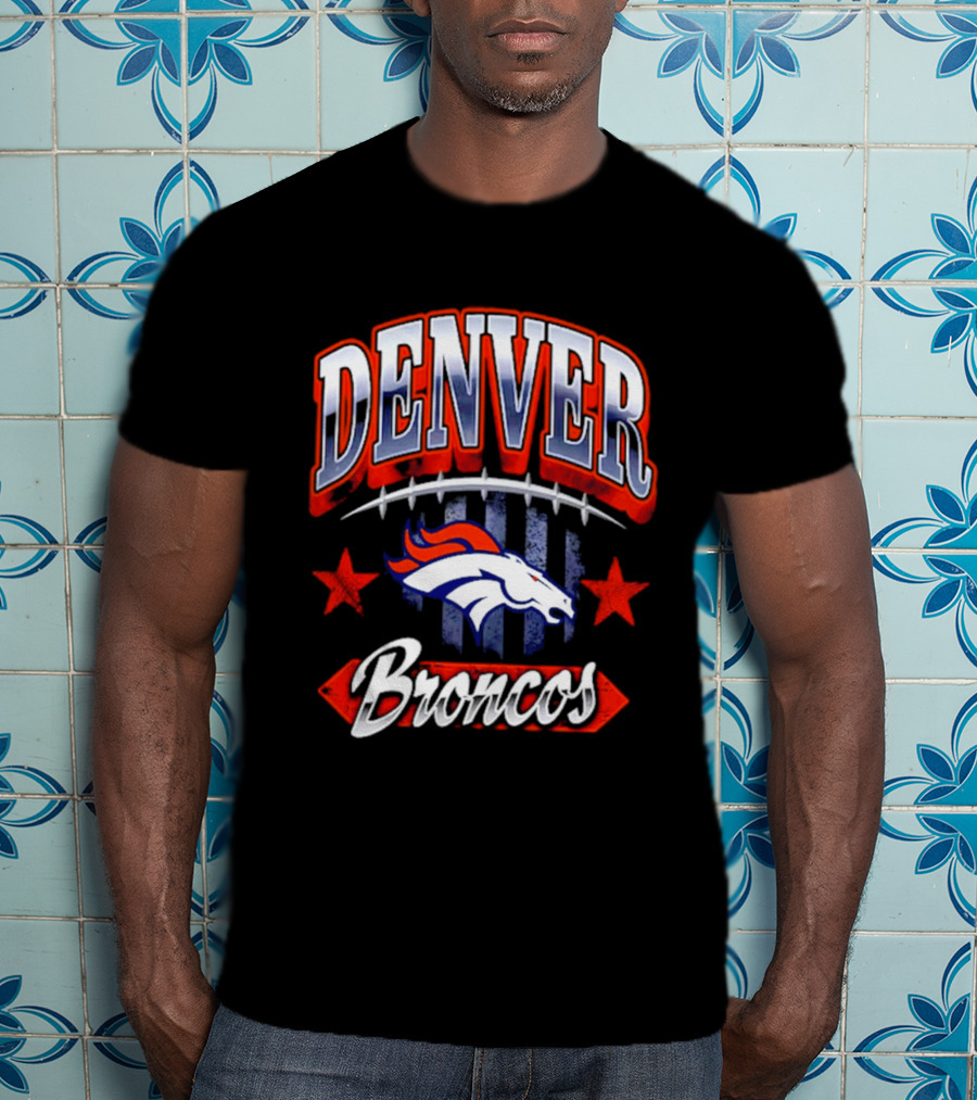 Denver Broncos Americana 2026 Fan Stars And Stripes T-Shirt