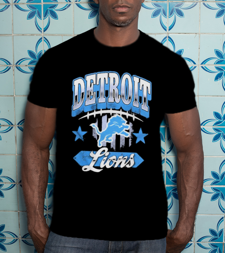 Detroit Lions Americana 2026 Stars Stripes Football Fan Gear T-Shirt