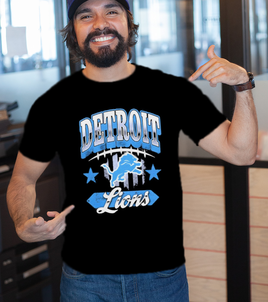 Detroit Lions Americana 2026 Stars Stripes Football Fan Gear T-Shirt