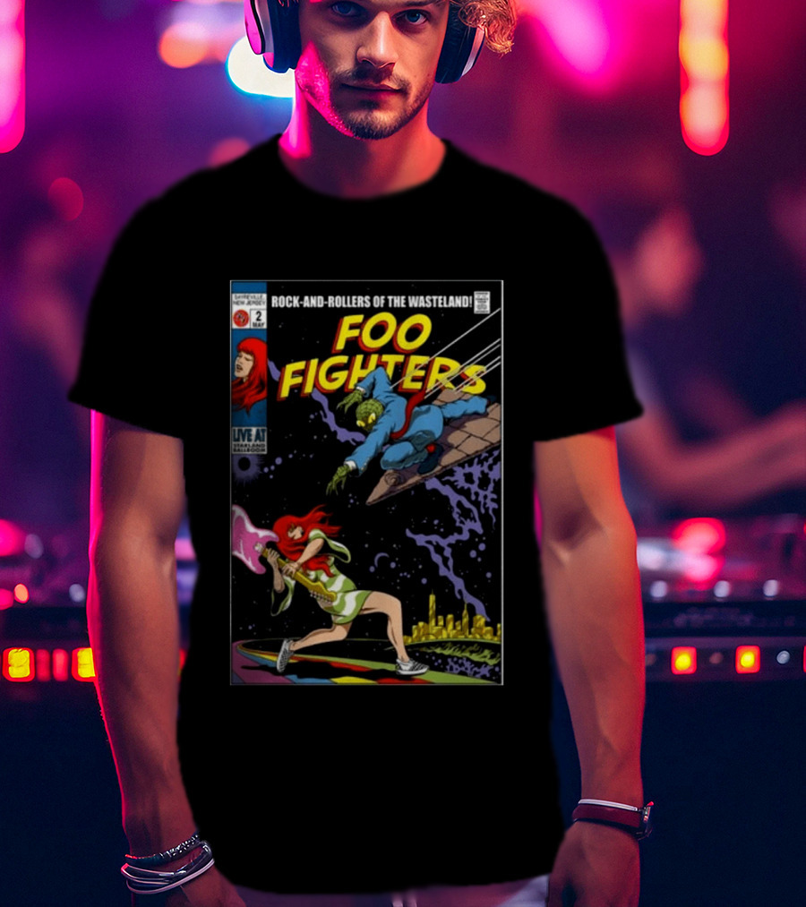 Foo Fighters Rock And Rollers Of The Wasteland Sayreville New Jersey May 2 Starland Ballroom T-Shirt