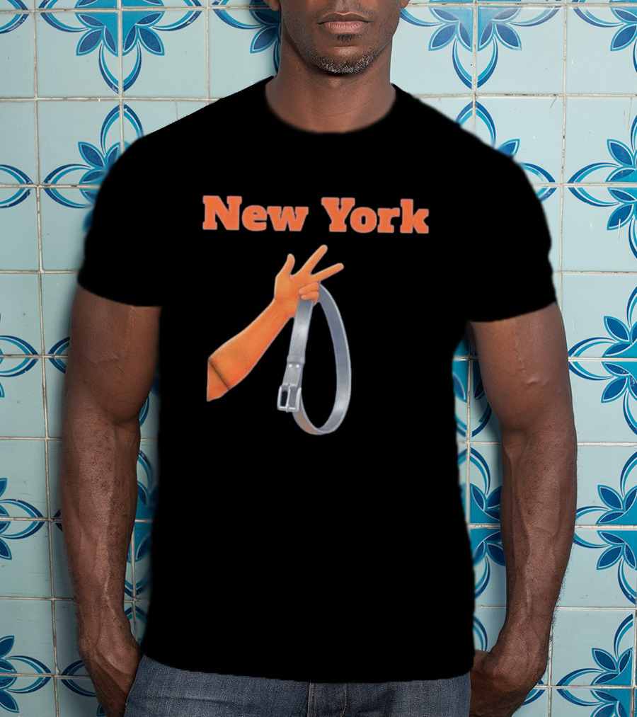 Jalen Brunson Three Point Celebration New York Knicks Belt Gesture T-Shirt