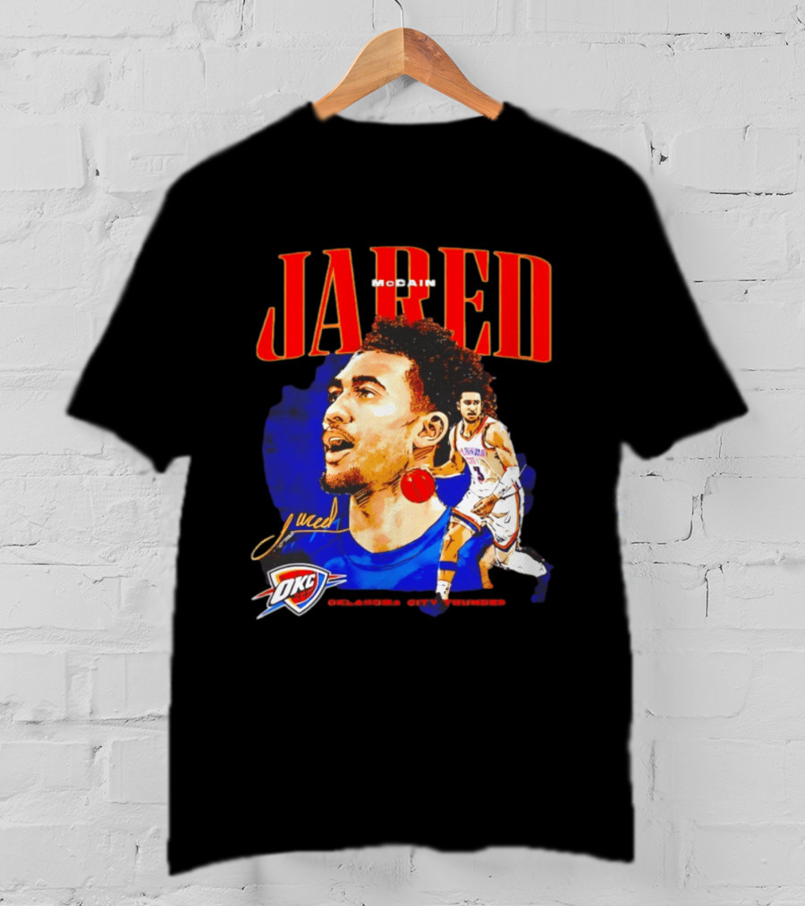 Jared McCain Oklahoma City Thunder NBA Basketball OKC Player T-Shirt